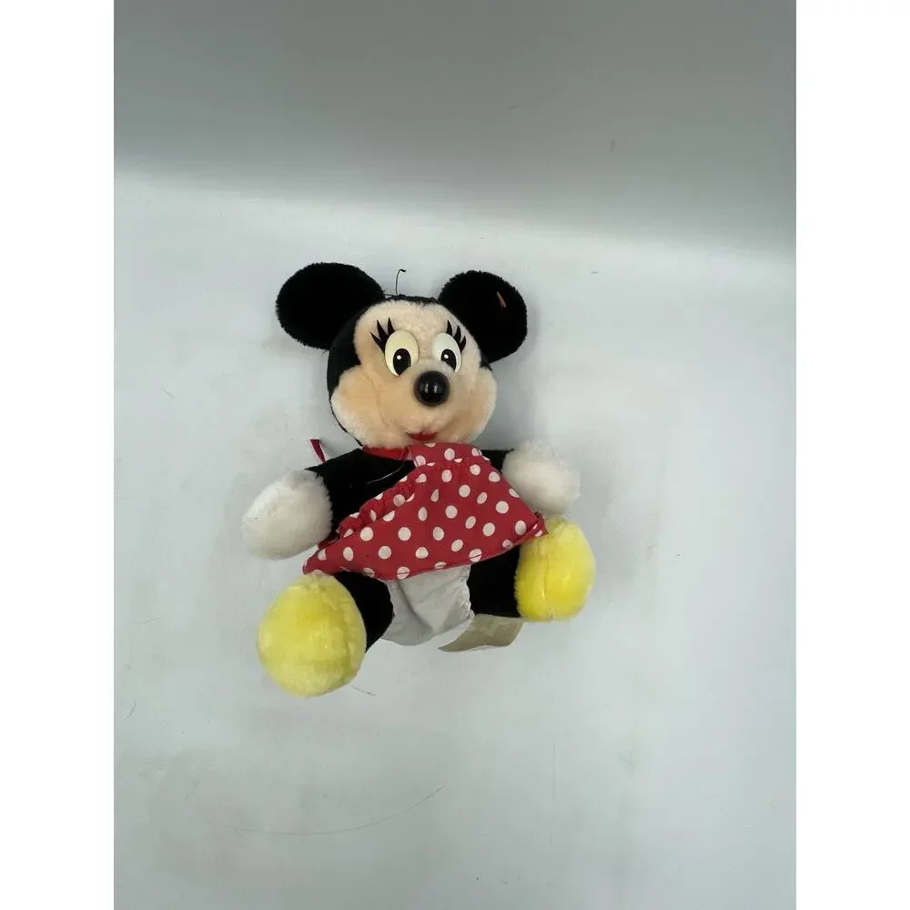 Vintage Disneyland Walt Disney World Minnie Mouse Plush 7”